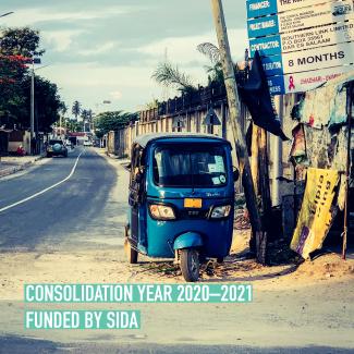 Dar Es Salaam road picture and caption Consolidation phase funded by sida